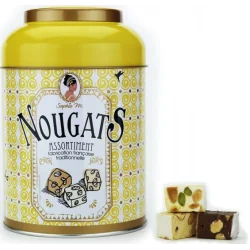 Tasty NOUGATS, assortiments, boite métal, cadeau 170gr