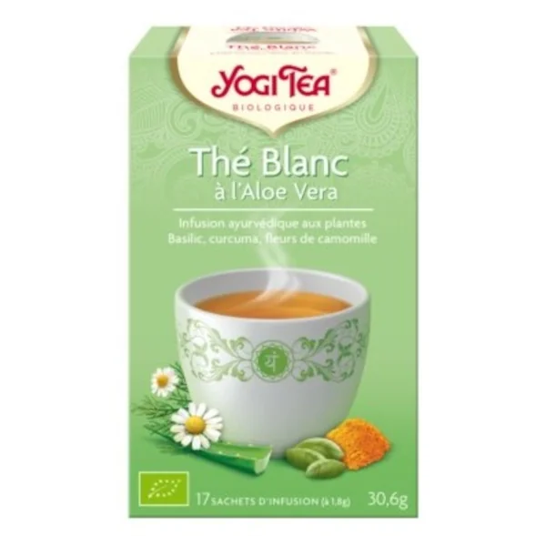 Yogi Tea Thé Blanc à l'Aloe Vera Bio - 17 sachets