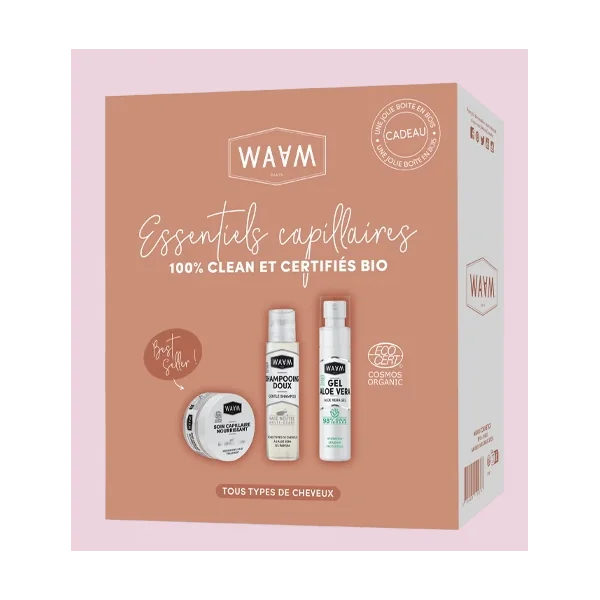 WAAM Coffret Essentiels Capillaires 100% clean et certifiés BIO