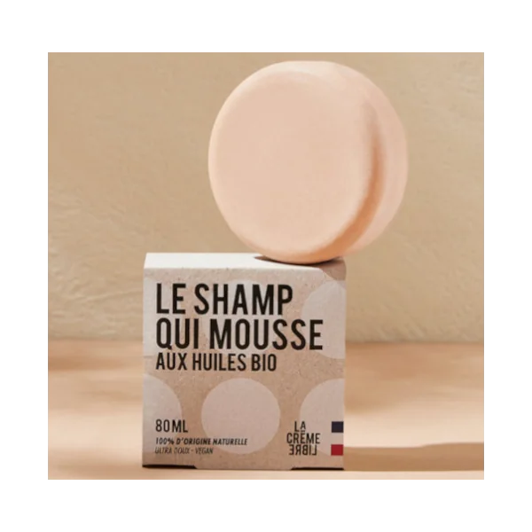 La Crème Libre Shampoing Solide aux Huiles Bio - 80 ML