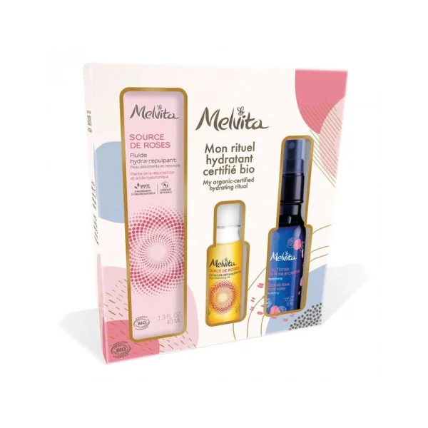 Melvita Coffret Rituel Hydratant Source de Rose Bio