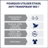 Etiaxil Déodorant Anti-Transpirant Végétal 48H Roll-On Bio - 50ML