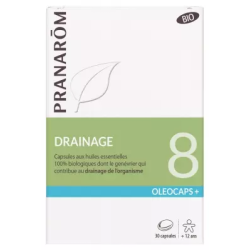 Pranarôm Oléocaps+ 8 Drainage Bio - 30 Capsules