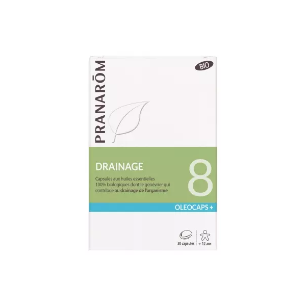 Pranarôm Oléocaps+ 8 Drainage Bio - 30 Capsules