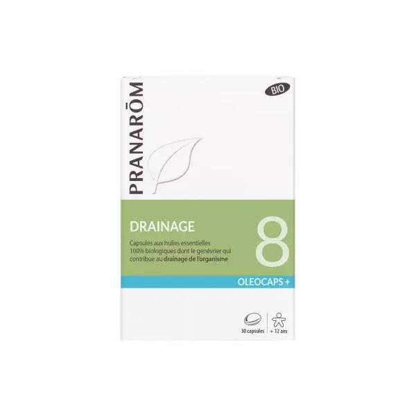 Pranarôm Oléocaps+ 8 Drainage Bio - 30 Capsules