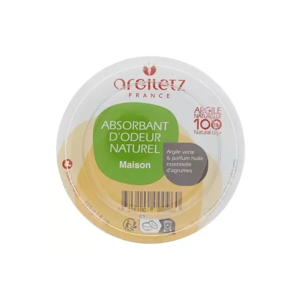 Argiletz Absorbant d'Odeur Naturel Maison Argile Verte - 115 GR