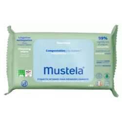 Mustela Lingettes Parfumées Compostables à la...