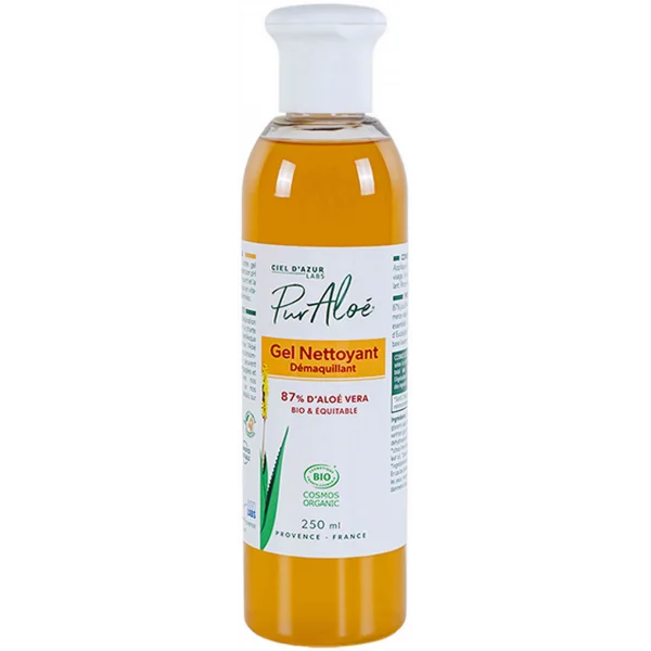 Pur Aloé Gel Nettoyant Démaquillant Aloe Vera 87% Bio - 250 ML