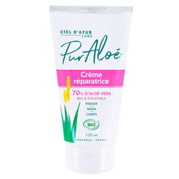 Pur Aloé Crème Réparatrice à l'Aloe Vera 70% Bio - 150 ML