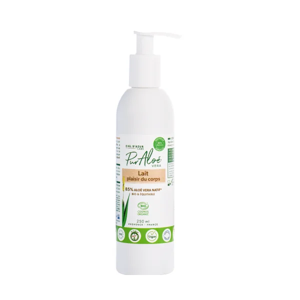 Pur Aloé Lait Hydratant Plaisir du Corps 85% d'Aloe Vera Bio - 250 ML