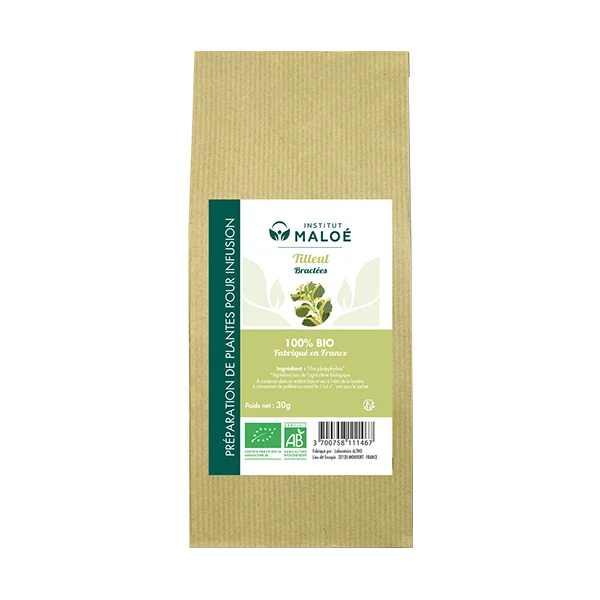 Institut Maloé Plantes Sèches Feuilles Bractées de Tilleul Bio - 30 GR