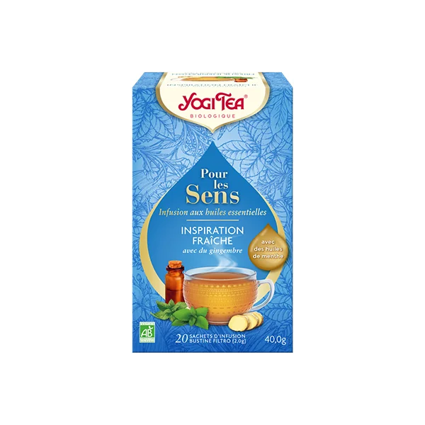 Yogi Tea Inspiration Fraîche aux Huiles Essentielles Bio - 17 Sachets