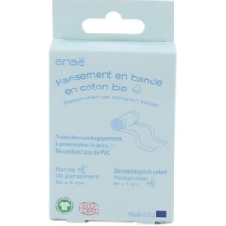 Anaé Pansement en Bande en Coton Bio -  50 x 6 cm