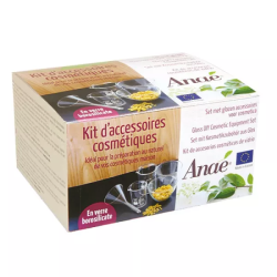 Anaé Kit d’ Accessoires Cosmétiques en Verre -...