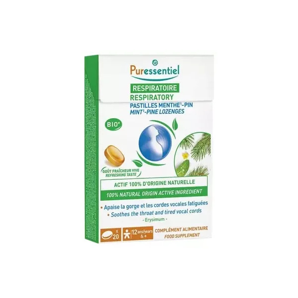 Puressentiel Respiratoire Pastilles Menthe Pin - 20 Pastilles