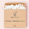 Cap Bambou Cotons-Tiges en Bambou - Boîte de 100