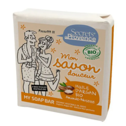 Secrets de Provence Savon Huile d'argan parfum Amande Noisette 100g