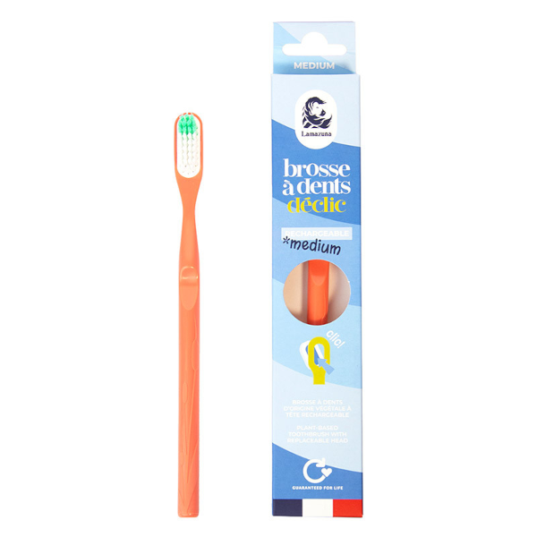 Lamazuna Brosse à dent Médium Corail Rechargeable - 1 Pièce