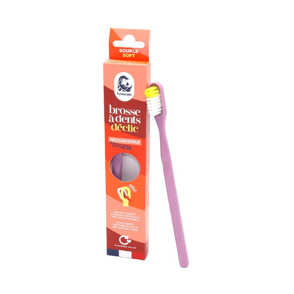 Lamazuna Brosse à dent Souple Lila Rechargeable - 1 Pièce