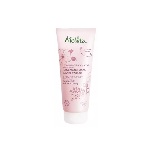 Melvita Crème de Douche Pétales de Rose & Miel d'Acacia Bio - 200 ML