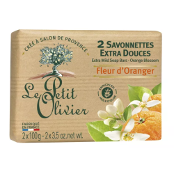 Le Petit Olivier Lot de 2 Savonnettes Extra Douces Fleur d'Oranger