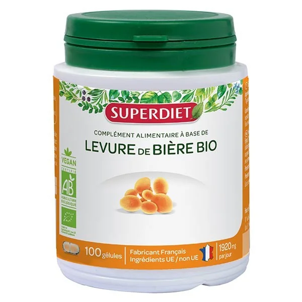 Superdiet Levure de Bière Bio - 100 Gélules