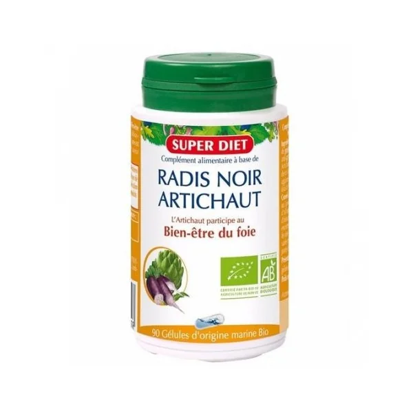 Superdiet Radis Noir Artichaut Bio Digestion - 90 Gélules