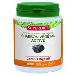 Superdiet Charbon Végétal - 150 Gélules