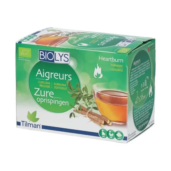 Biolys Aigreur Curcuma-Réglisse 24 sachets