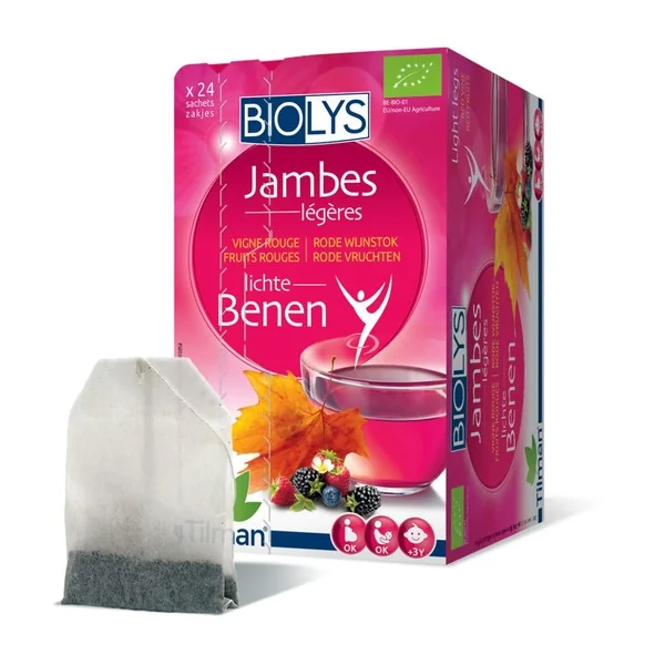 Biolys Jambes Légères Vigne Rouge & Fruits Rouges - 24 sachets