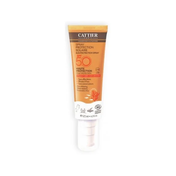 Cattier Spray Protection Solaire Visage & Corps SPF50 125ML