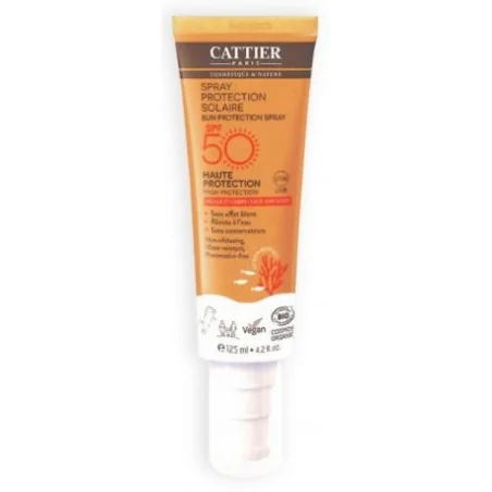 Cattier Spray Protection Solaire Visage & Corps SPF50 125ML