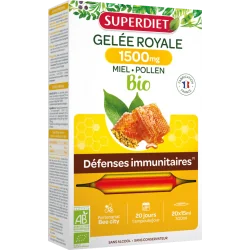 Superdiet Gelée Royale Miel et Pollen Bio 1500...